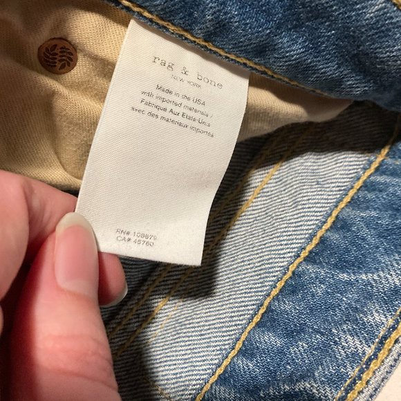 rag & bone Rosa Mid-Rise Boyfriend Distressed Ankle Jeans - Picture 12 of 16